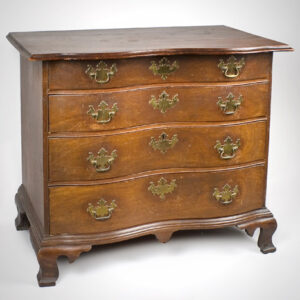 Antique Oxbow Chest of Drawers, Shaped Top, Cherry, Original Surface Inventory Thumbnail